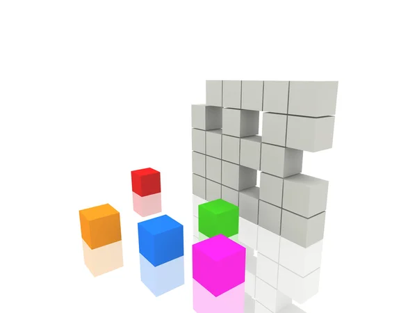 Cubi 3D — Foto Stock