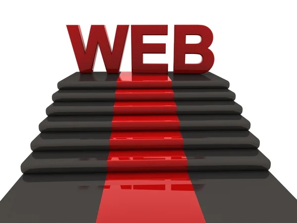 Web op trap — Stockfoto