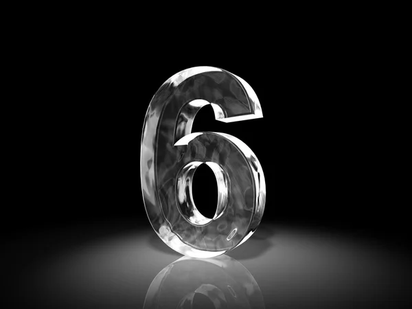 Number six of ice — Stock Photo, Image