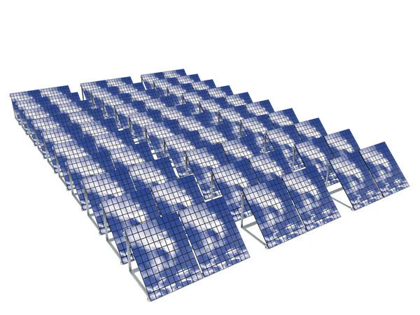 3D güneş panelleri — Stok fotoğraf