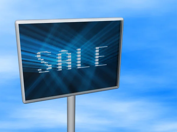 Digital billboard with sale — Stock Photo, Image