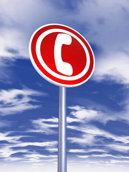 Trafik için telefon işareti — Stok fotoğraf
