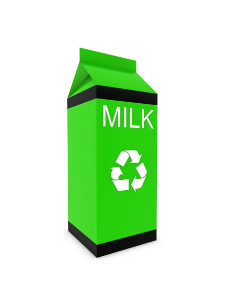 Переробки молока box — стокове фото