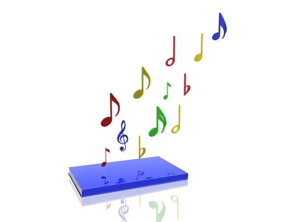 3D музичні ноти — стокове фото