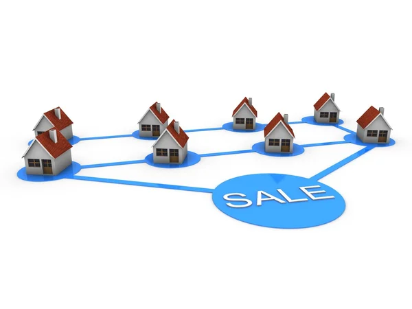 Sale houses — Stock Photo, Image