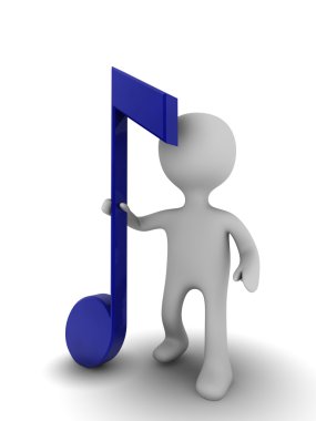 3d figure with musical note clipart