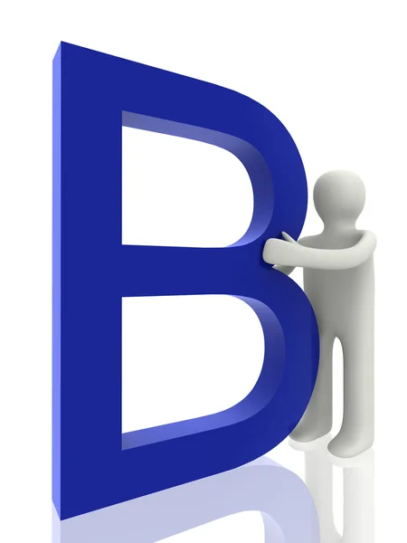 3D bokstaven b — Stockfoto