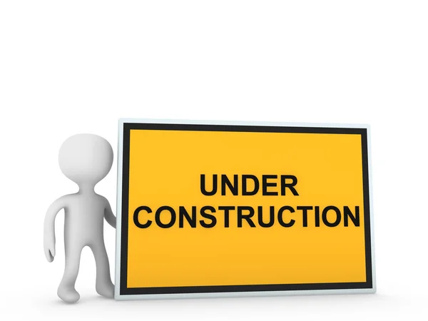 Under konstruktion panel — Stockfoto