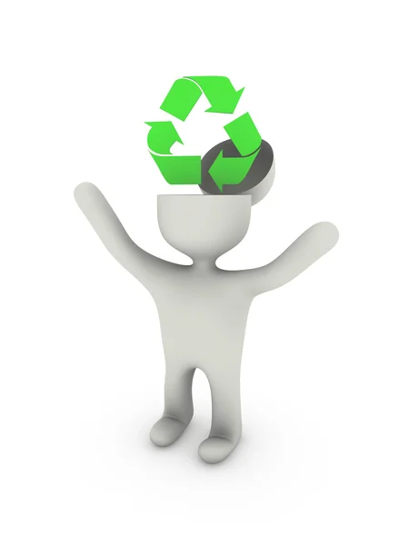 Recycle geest pictogram — Stockfoto