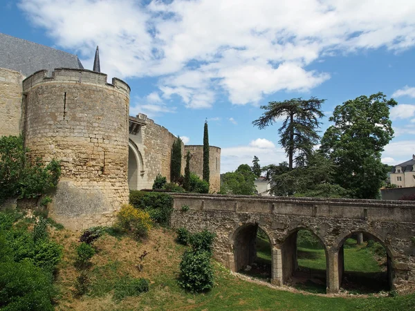 Montreuil bellay hrad, Francie. Stock Obrázky