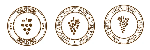 stock vector Finest wine stamp.