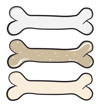 Bone on a white background. clipart