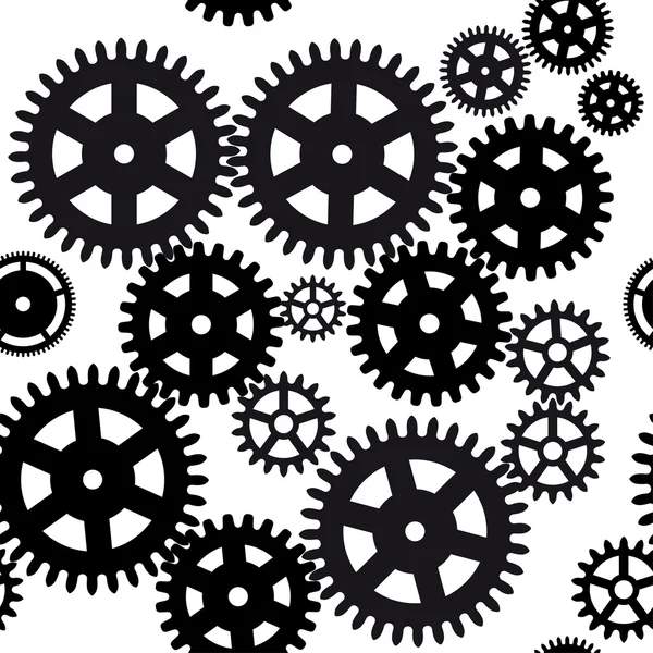 stock vector Seamless gear and cogwheel background on black background