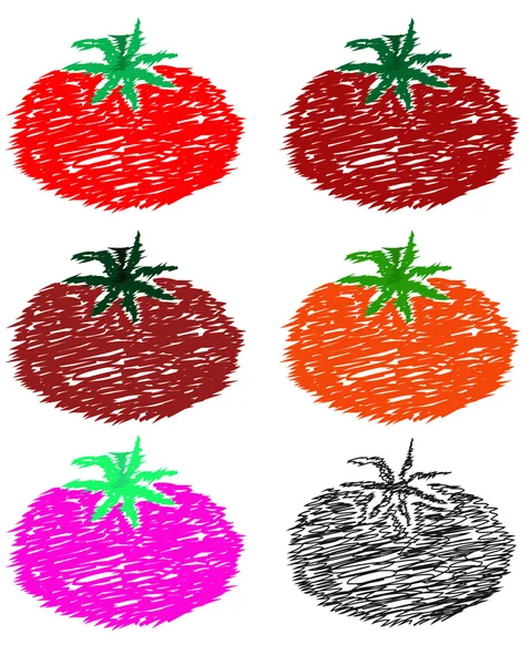 Tomate rouge juteuse . — Image vectorielle
