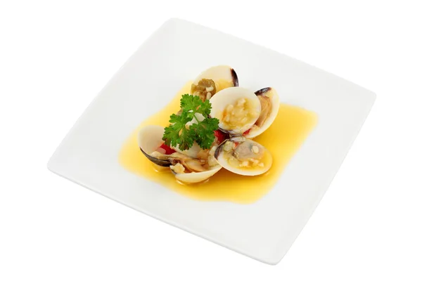 Закуска из моллюсков в соусе — стоковое фото