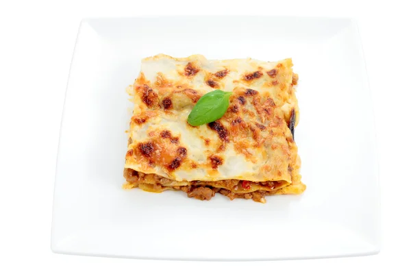 Gedeelte van lasagne — Stockfoto