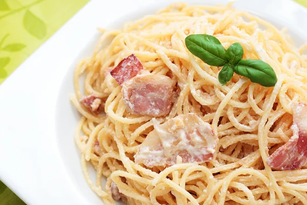 Спагетти карбонара . - — стоковое фото