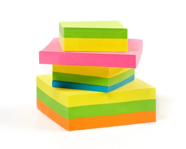 Pilha de notas coloridas pegajosas — Fotografia de Stock