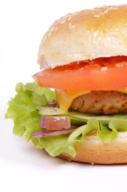 lezzetli hamburger kırpma yolu