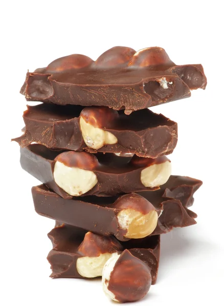 Cioccolato di nocciole stack — Foto Stock