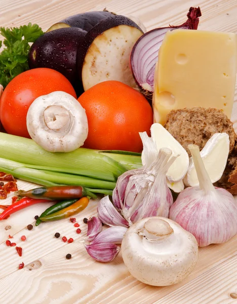 Ingredientes e legumes — Fotografia de Stock