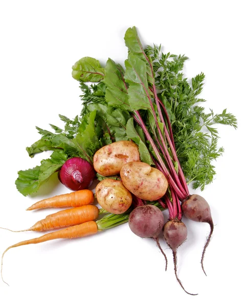 原料有机蔬菜的安排 — 图库照片