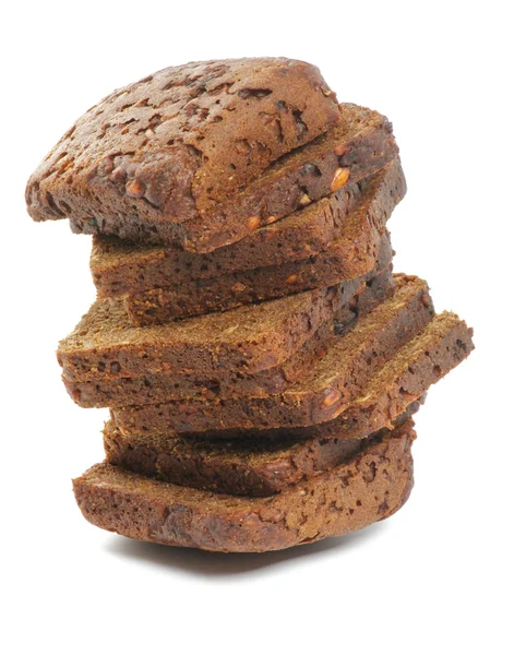 Stack of Brown bread Slices — Stock Photo, Image