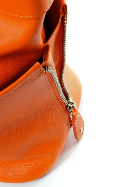 Zip of Women's Ginger Handbag — Stock Photo, Image