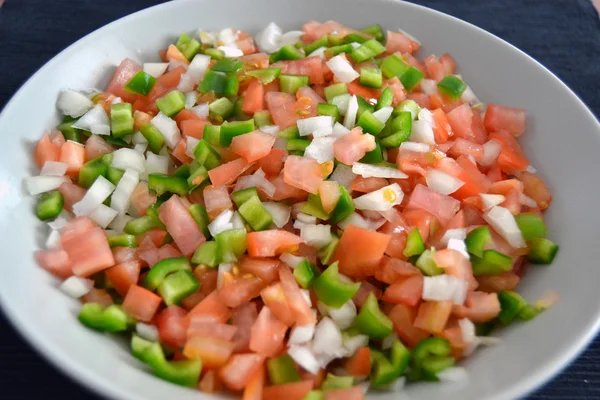 Pepper, onion and tomato. — Stock Photo, Image