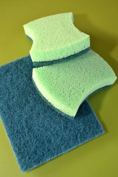 Groene wol voor het reinigen — Stockfoto