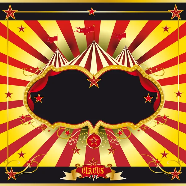 Rode en gele circus brochure — Stockvector
