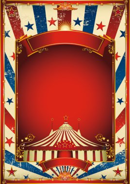 Nice vintage circus background with big top clipart