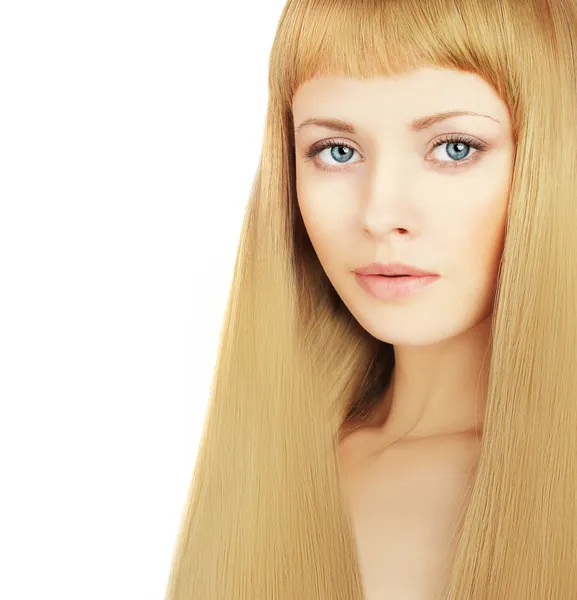 Prachtig blond haar - vrouw met luxe kapsel — Stockfoto