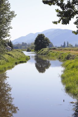 Small Canal in a Rural Setting clipart