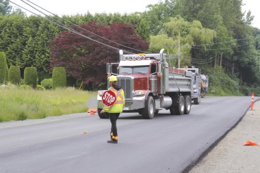 Paving a Road clipart