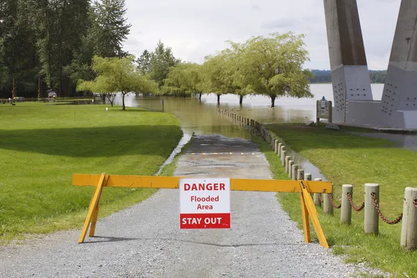Flooded Area Barrier — Stock Photo, Image
