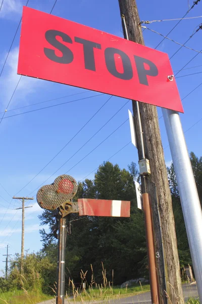 Vintage Train Stop Signal — Stock Photo, Image