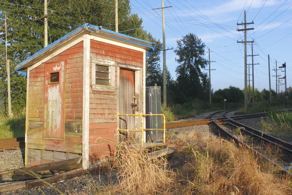 旧的、 老式火车棚 — 图库照片