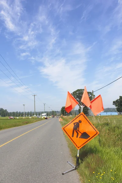 Road Crew Signage — Stock Photo, Image