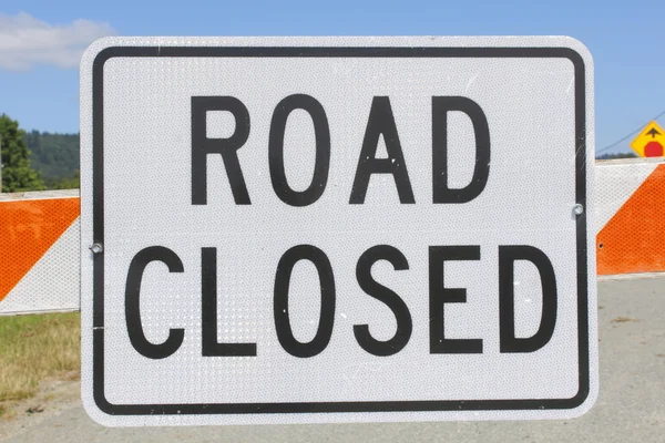 Silnice uzavřena znamení — Stock fotografie