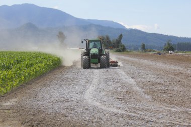 Farmer Spreading Lime clipart