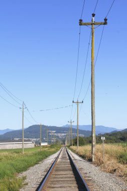 A single railroad track clipart