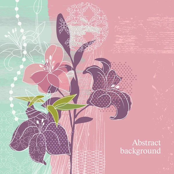 Abstracte bloemenachtergrond — Stockvector
