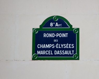 Street Sign in Paris clipart