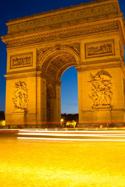 Arc de tiomphe τη νύχτα — Φωτογραφία Αρχείου