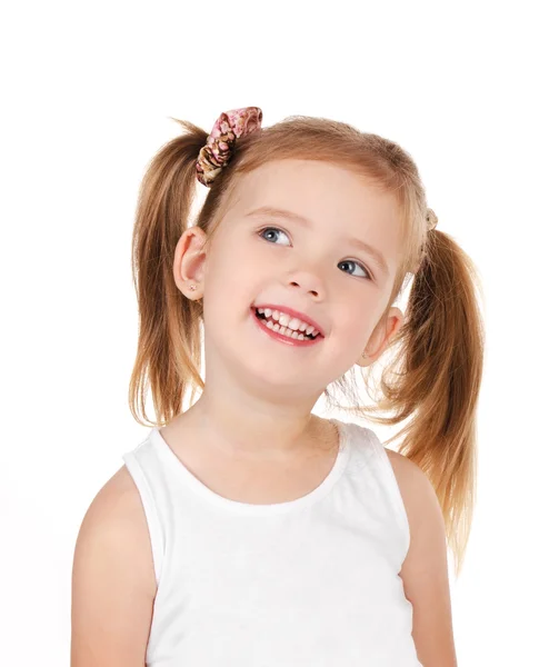 Portret uroczej uśmiechniętej dziewczynki — Zdjęcie stockowe