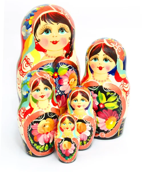 stock image Russian nesting doll isolated on white