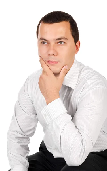 Portrait of thinking young businessman — Stock Photo, Image