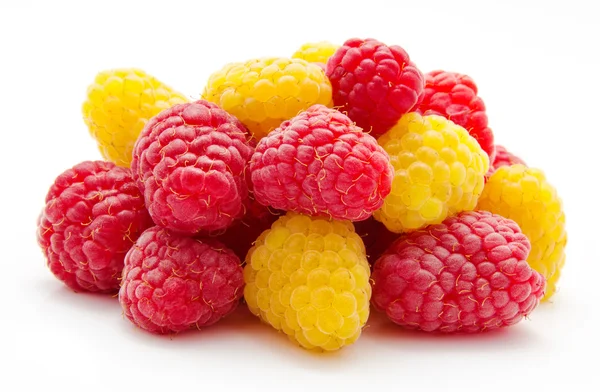 Heap of red and yellow raspberry — Stock Photo, Image
