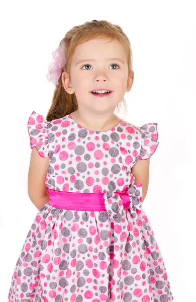 Portret van schattig lachend klein meisje — Stockfoto
